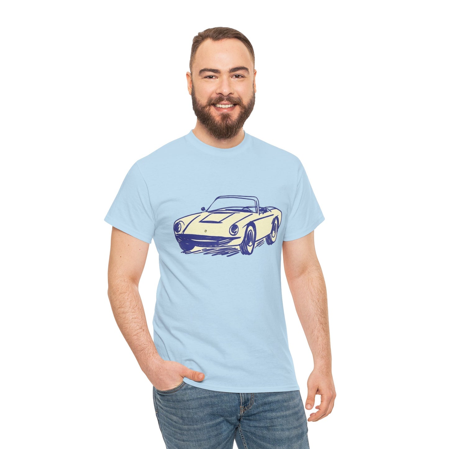 Big Vintage Cabriolet T-Shirt – Retro Classic Car Design for Car Lovers (light)