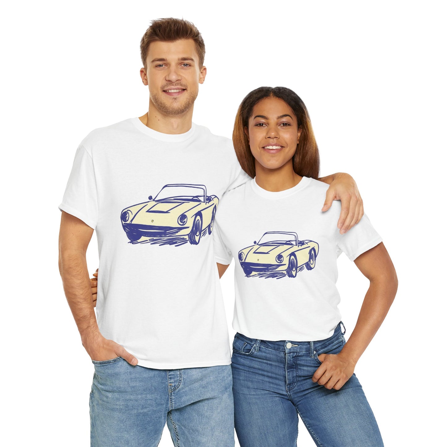 Big Vintage Cabriolet T-Shirt – Retro Classic Car Design for Car Lovers (light)