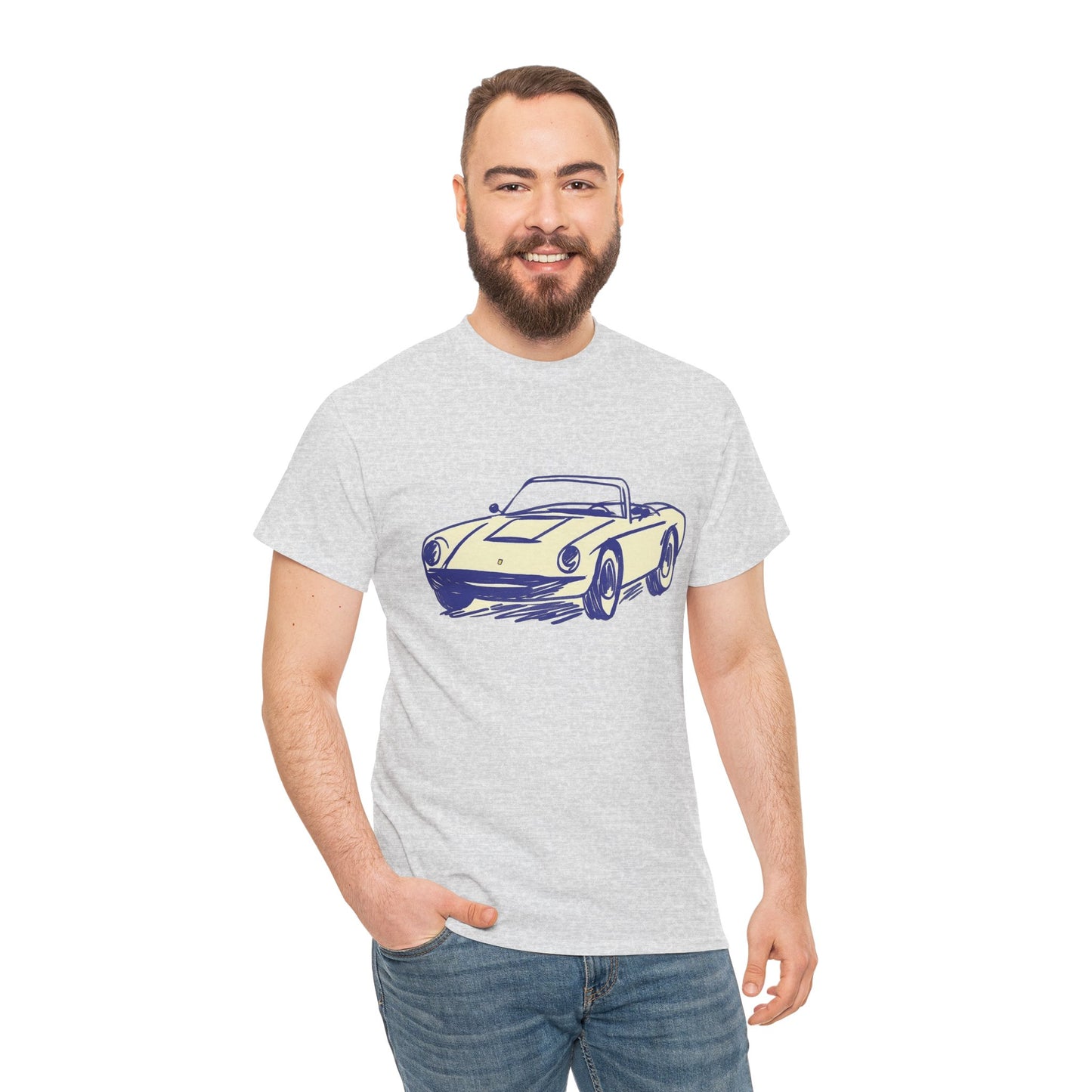 Big Vintage Cabriolet T-Shirt – Retro Classic Car Design for Car Lovers (light)