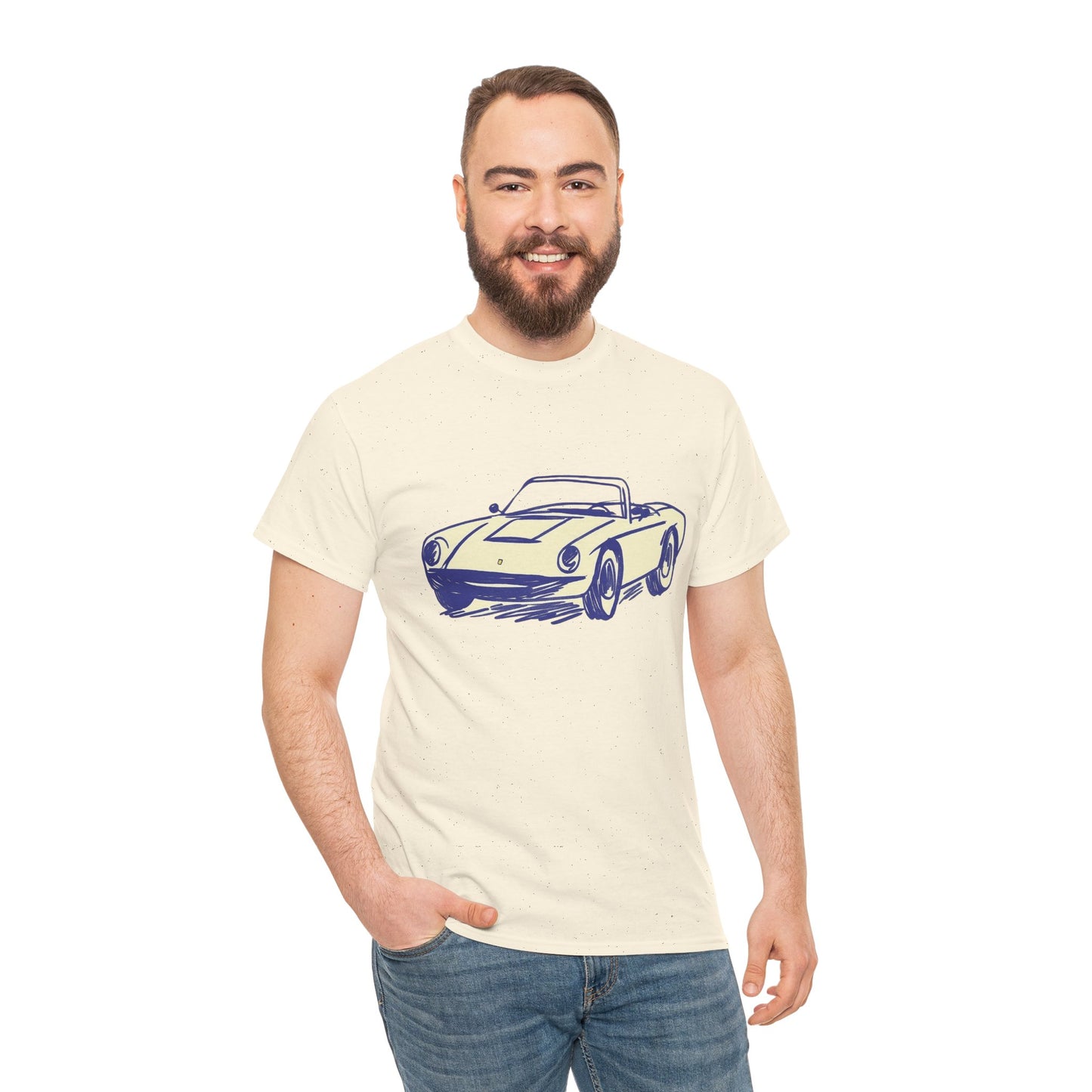 Big Vintage Cabriolet T-Shirt – Retro Classic Car Design for Car Lovers (light)