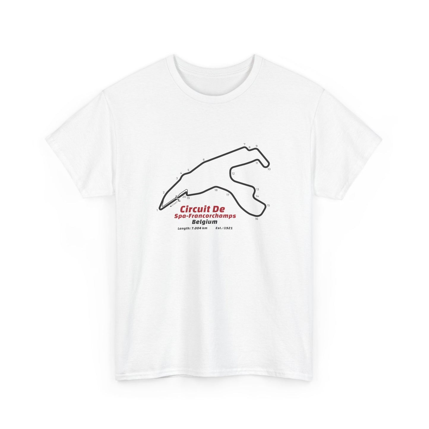 Circuit de Spa-Francorchamps T-Shirt – Legendary F1 Track Design