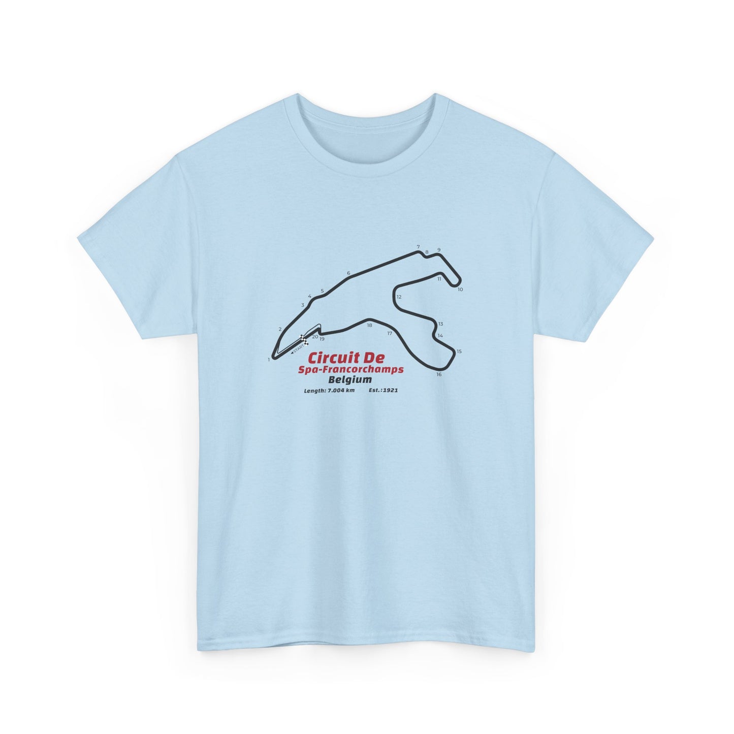 Circuit de Spa-Francorchamps T-Shirt – Legendary F1 Track Design