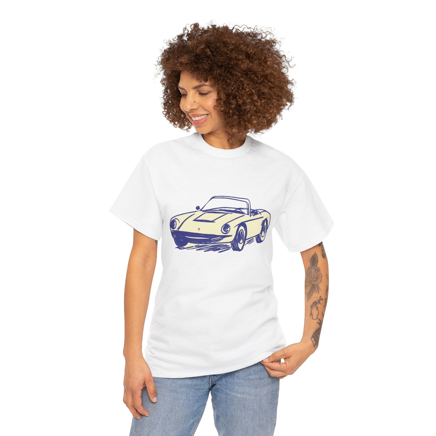 Big Vintage Cabriolet T-Shirt – Retro Classic Car Design for Car Lovers (light)