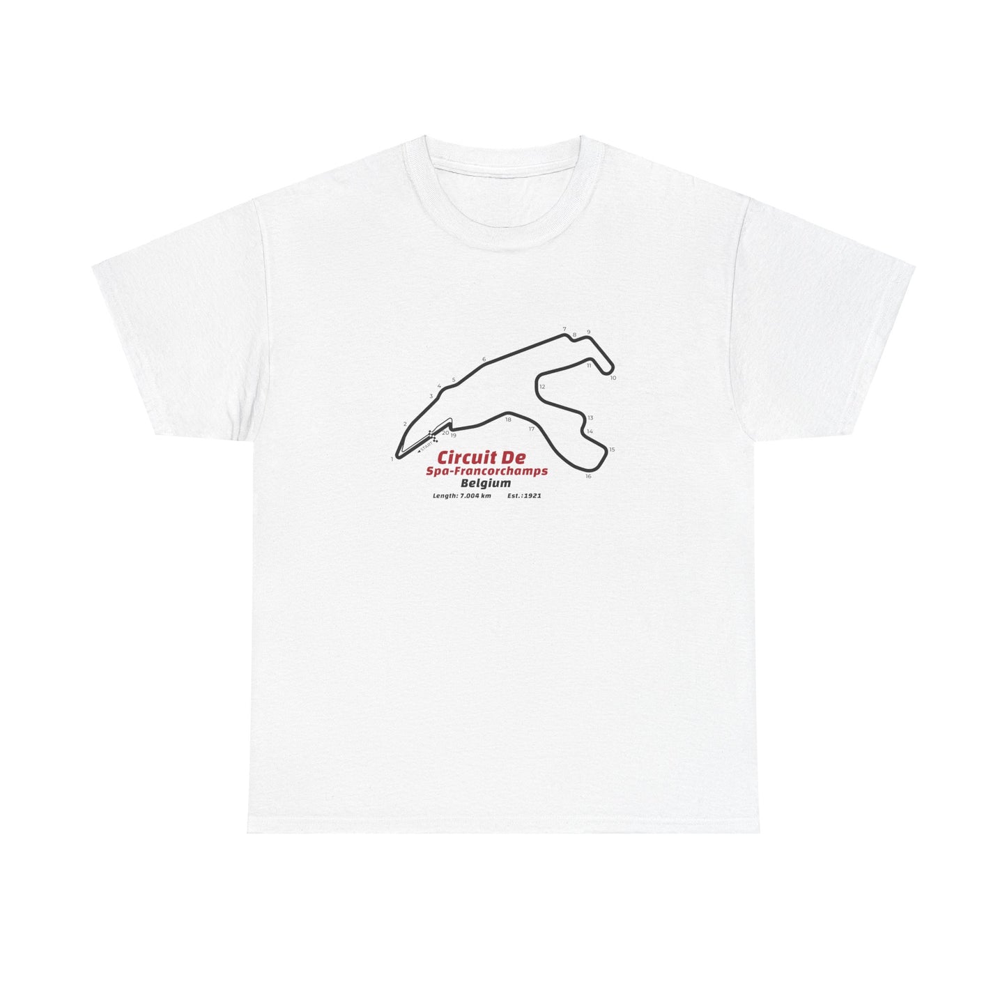 Circuit de Spa-Francorchamps T-Shirt – Legendary F1 Track Design