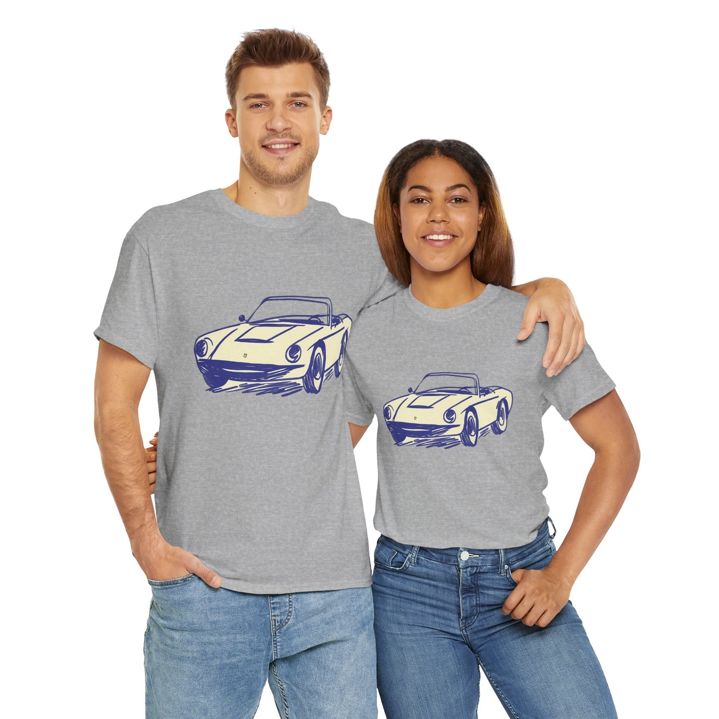 Big Vintage Cabriolet T-Shirt – Retro Classic Car Design for Car Lovers (light)