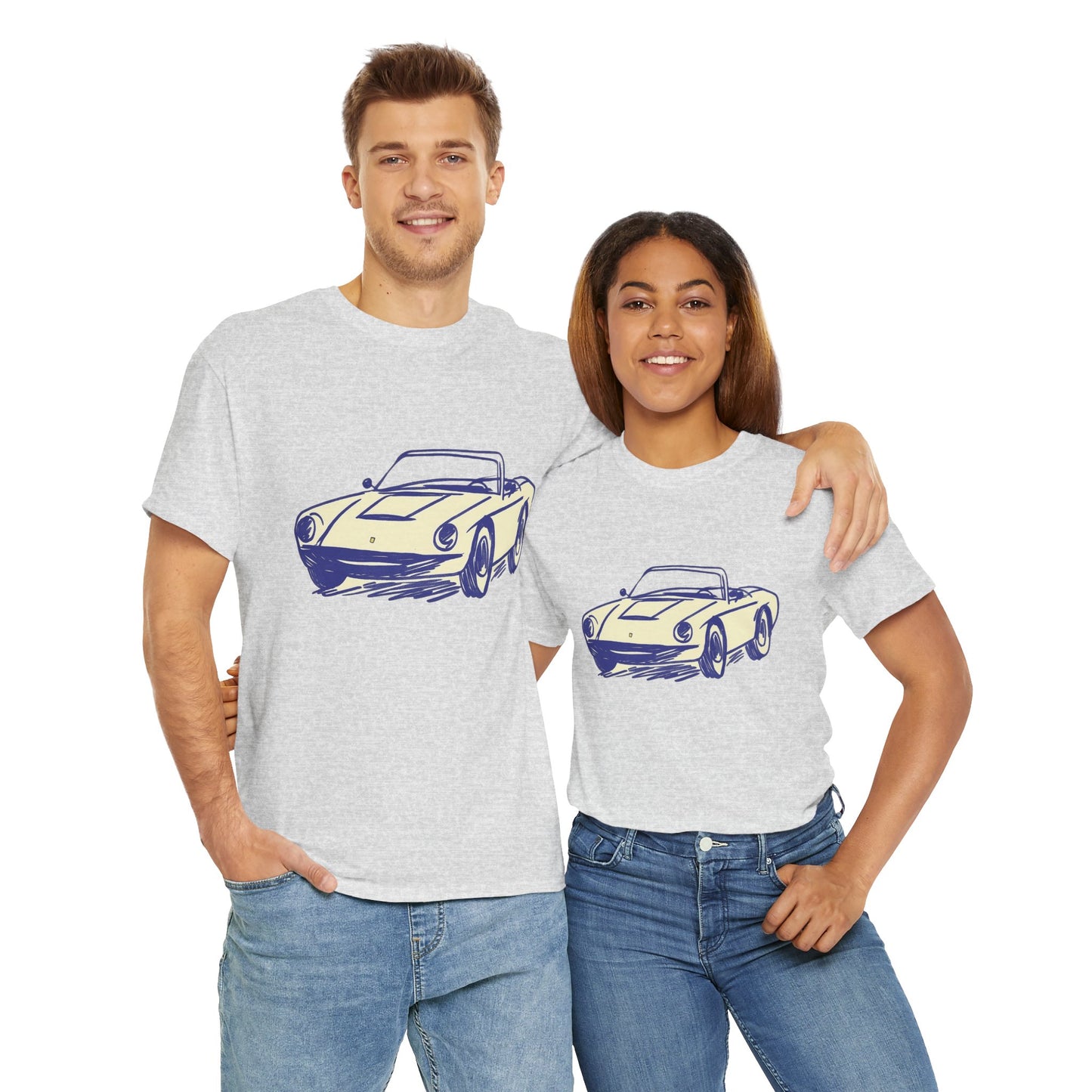 Big Vintage Cabriolet T-Shirt – Retro Classic Car Design for Car Lovers (light)