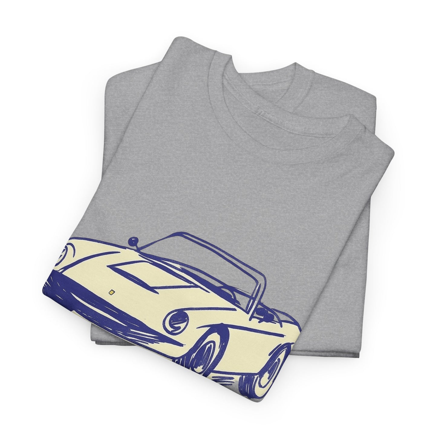 Big Vintage Cabriolet T-Shirt – Retro Classic Car Design for Car Lovers (light)