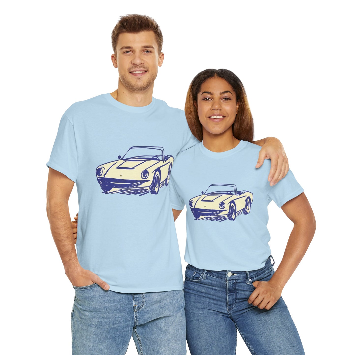 Big Vintage Cabriolet T-Shirt – Retro Classic Car Design for Car Lovers (light)