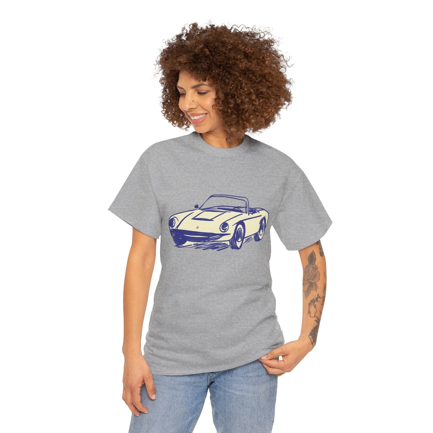 Big Vintage Cabriolet T-Shirt – Retro Classic Car Design for Car Lovers (light)