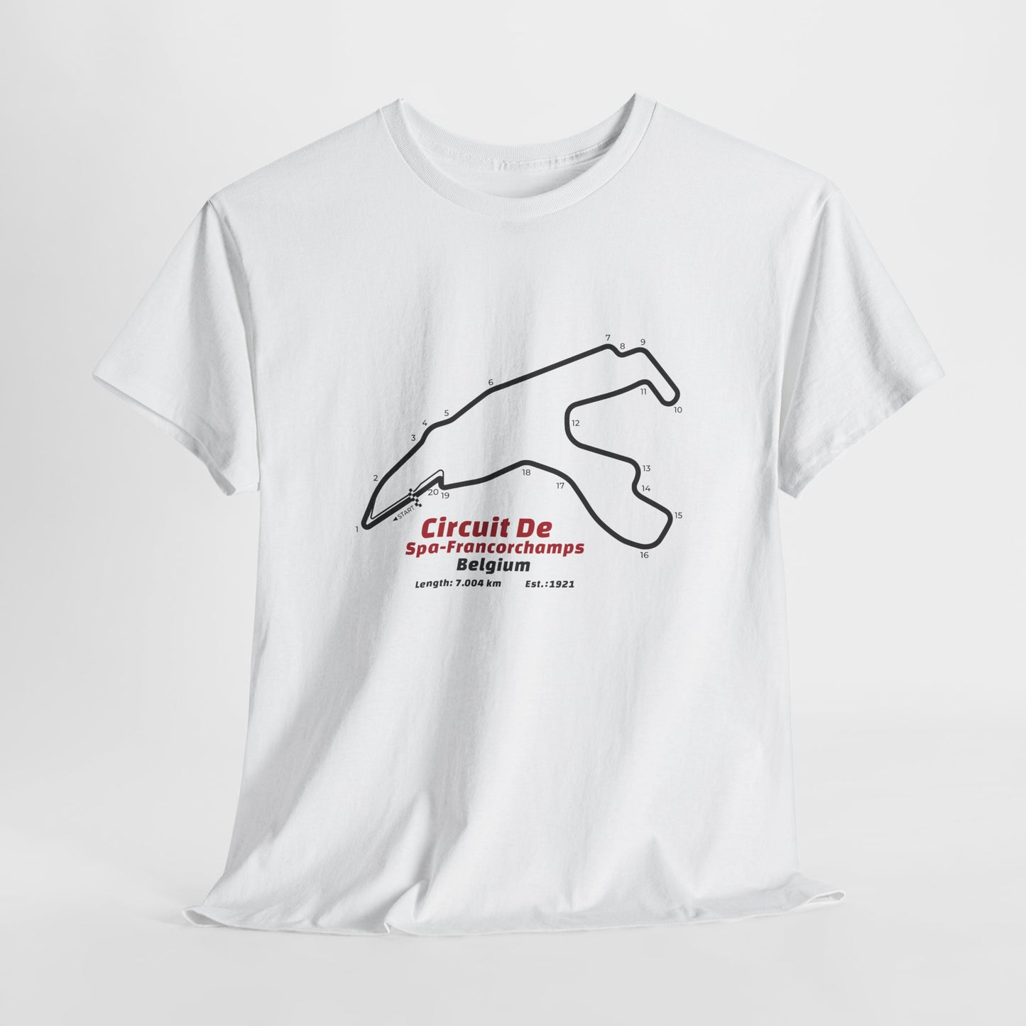 Circuit de Spa-Francorchamps T-Shirt – Legendary F1 Track Design